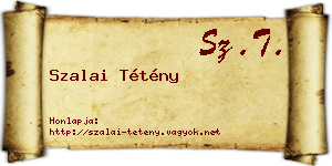 Szalai Tétény névjegykártya